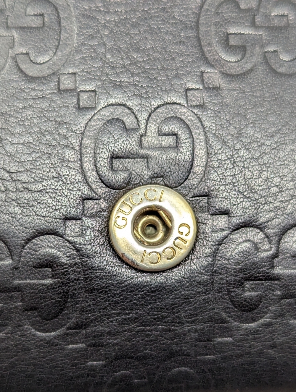 Gucci Guccissima Black Leather Interlocking GG Embossed Long Continental Wallet - Picture 5 of 16